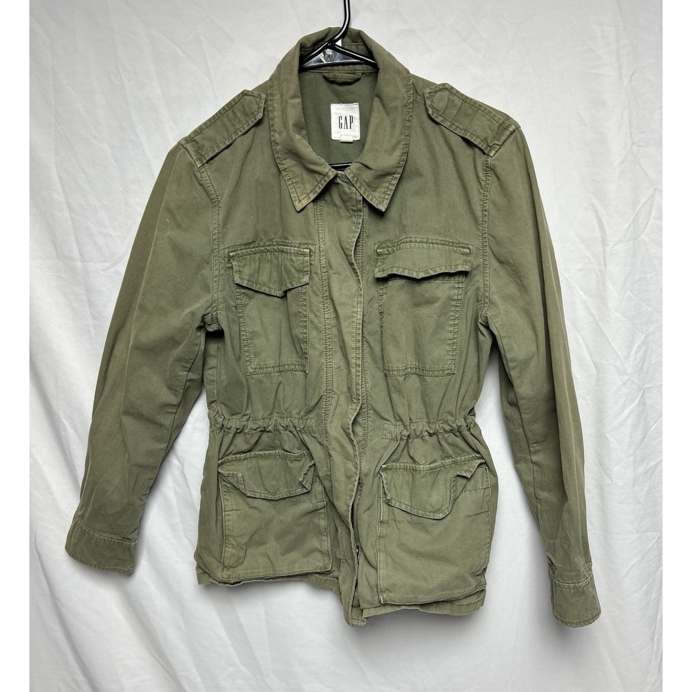 GAP Coat Green Military Utility Field Jacket Zip Gorpcore Safari Women's Small